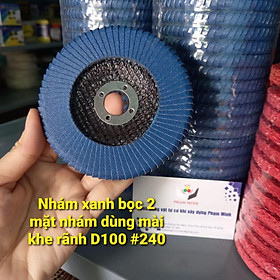 Mua Nhám xếp cong xanh hai mặt nhám dùng mài khe rãnh