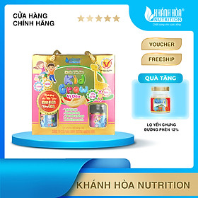 [MUA 1 TẶNG 1 LỌ] Nước Yến Sào Cho Bé KidGrow Vị Dâu 12% Tổ Yến - Khánh Hòa Nutrition  - Block 6 Lọ x 70 ML