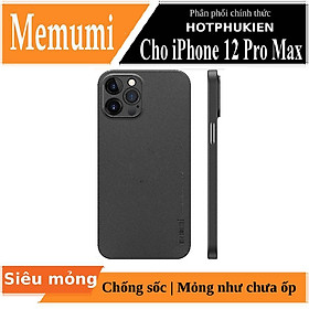 Ốp lưng nhám cho iPhone 12 Pro Max (6.7 inch) siêu mỏng 0.3mm hiệu Memumi ( có gờ bảo vệ camera, chống trầy, chống bụi) - Hàng nhập khẩu