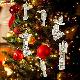 6 Pieces Christmas Hanging Angels Decor Angel Figurines Pendants Angel Doll