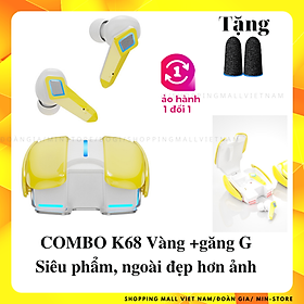 Mua Tai nghe không dây Gaming bluetooth K68 ENC trễ âm thấp  mô phỏng siêu xe kèm chất âm Bass 11D cực đỉnh ( Bản QT  tặng găng)