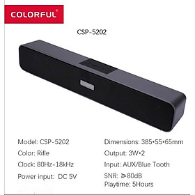 Loa Bluetooth không dây COLORFUL Soundbar CSP-5202 Speaker Bluetooth - Hàng Chính Hãng