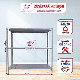 Kệ sắt V lỗ | cao 1m2, ngang 1m2 , rộng30cm - Kệ sắt Cường Thịnh