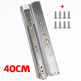Mua Bộ 2 Phụ Kiện Ray Cửa Lùa Thanh Trượt Đỡ Ngăn Kéo Tủ Quần Áo Nhấn Mở Inox Giảm Chấn Chịu Lực Chống Va Đập Cao Cấp