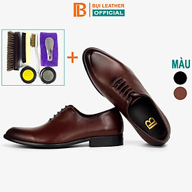 Giày da nam, giày oxford công sở Bụi Leather G102 - Da bò Nappa cao cấp - Bảo hành 12 tháng