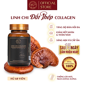 Collagen Nấm Linh Chi Đất Thép dạng viên - 60 viên - Chống lão hoá - Giảm nám - Làm sáng da