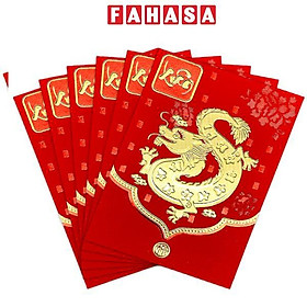 Bộ 6 Bao Lì Xì Nhũ Tết Bính Ngọ 2026 - H5.2 - Mẫu 9
