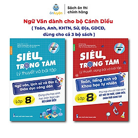 Hình ảnh Lớp 8 (Bộ Cánh Diều)- Combo 2 Sách Siêu trọng tâm TOÁN, TIẾNG ANH, KHTN và Văn, Khoa học xã hội lớp 8-Nhà sách Ôn luyện