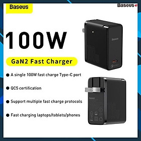 Bộ sạc siêu nhanh Baseus GaN2 Fast Charger 1C 100W (GaN2 Technology, QC5.0/QC4.0/PD3.0/ PPS Multi Quick Charge)