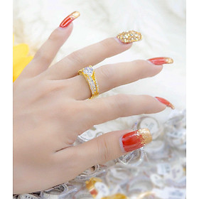 Nhẫn Nữ Thời Trang Mạ Vàng 18K Mẫu 046.2304 - Mang rất sang, bền, đẹp