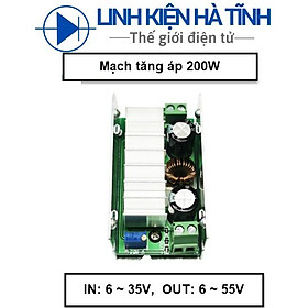 Mạch tăng áp 12v 7A 200W đầu vào 6 ~ 35V đầu ra 6 ~ 55V với vỏ nhôm