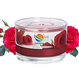 Ly nến thơm tinh dầu Bolsius Velvet Rose 155g QT024880 - hoa hồng nhung, nến trang trí, thơm phòng, thư giãn, Hỗ trợ khử mùi