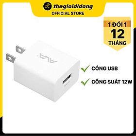Mua Adapter sạc USB 12W AVA+ ASUC01 - Hàng Chính Hãng