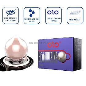 Bao cao su OLO Siêu mỏng, gel bôi trơn gốc nước + 1 bi 3cm tăng kích thước