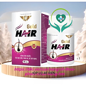 Viên uống dưỡng tóc Gold Hair Vinh Thịnh Vượng VV, hộp 40v, phục hồi, hạn chế gãy rụng tóc