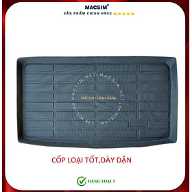 Thảm lót cốp xe ô tô SĐ Toyota Wigo 2023 nhãn hiệu Macsim chất liệu TPE cao cấp màu đen