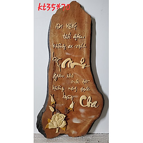 Mua TRANH GỖ THƯ PHÁP CHỮ CHA-MẸ