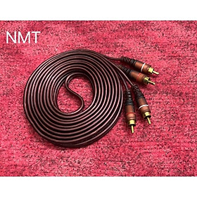 Mua (1.5m/3m/5m/10m) Dây cáp audio 2 ra 2 nâu lõi đồng