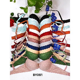  Áo Lót Nữ Mút Dày Có Gọng Nâng Ngực Ren Hoa Boya BY081 (Size AB75–AB85)