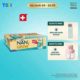 Thùng sữa bột pha sẵn Thực phẩm bổ sung Nestlé NANGROW 9(4x110ml) sữa mát công thức từ Thụy Sĩ với 100% Canxi giúp bé cao lớn vượt trội dành cho bé từ 1 tuổi
