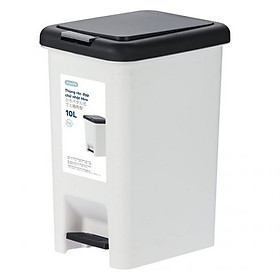 Mua Thùng Rác Nhựa Cao Cấp Đạp Chân Nắp Đậy Chữ Nhật 10 Lít Inochi Nhật Bản (200 x 270 x 332 mm) - Giao màu ngẫu nhiên