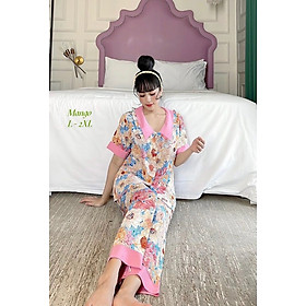 Bộ lụa mango pijama loại 1 phom chuẩn đẹp 50-60kg