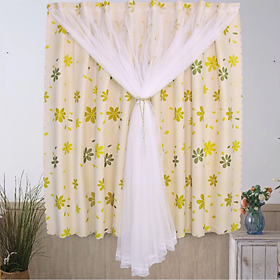 Mua Rèm Khoen Lỗ  Khoen Ri Đô  Rèm Dán Hai Lớp BÔNG HOA XANH LÁ Chống Nắng Tốt  Kích Thước Đa Dạng