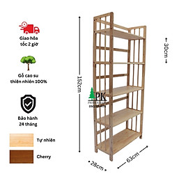 Mua Kệ sách gỗ Phạm Khang 5 tầng rộng 64cm màu tự nhiên
