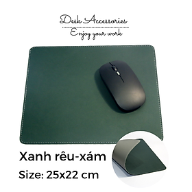 Mua Lót Chuột 2 Mặt Da Mouse Pad Bàn Di Chuột 25x22 cm May Bo Viền Tinh Tế Da Mềm Bền Đẹp
