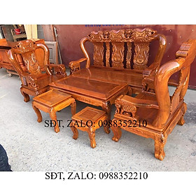 Mua Bộ bàn ghế phòng khách trạm voi gỗ lim