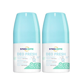 Combo 2 Lăn khử mùi, chống mùi không cồn hương tươi mát cho da nhạy cảm Stanhome Deo Fresh 50ml/lọ