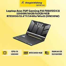 Mua Laptop Asus TUF Gaming F15 FX507ZC4 i5 12500H/16GB/512GB/4GB RTX3050/15.6 F/144Hz/Win11 (HN330W) - Hàng chính hãng