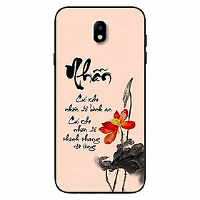 Ốp lưng in cho Samsung J7 Pro Mẫu Thư Pháp Nhẫn Nền Hồng