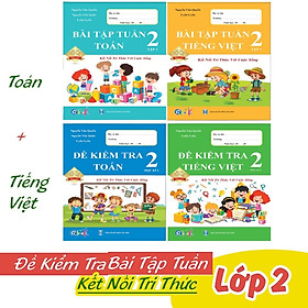 Sách - Combo Bài Tập Tuần và Đề Kiểm Tra Toán và Tiếng Việt 2 - Kết Nối Tri Thức Với Cuộc Sống - Học Kì 1