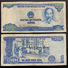 Mua Tiền xưa 20 000 đồng giấy cotton năm 1991 sưu tầm  quà tặng