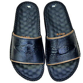 Dép nam quai ngang HÀ NAM da bò thật cao cấp DNA2070