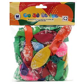 Bong Bóng Happy Birthday 50 Cái Đủ Màu