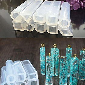 Mua Bộ 10 khuôn silicone hình trụ làm dây đeo  móc khóa.