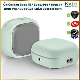 Ốp Bảo Vệ Dành Cho Samsung Galaxy Buds FE/ Buds 2/ Buds 2 Pro/ Buds Pro/ Buds Live, Kai.N Case Modern Kèm Dây Đeo Da_ Hàng Chính Hãng