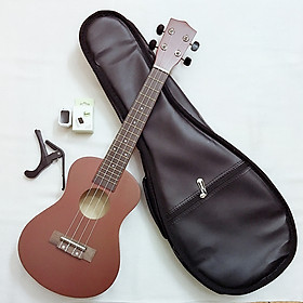 Mua Đàn Ukulele Concert Woim 33A19 kèm capo  máy lên dây điện tử và bao da