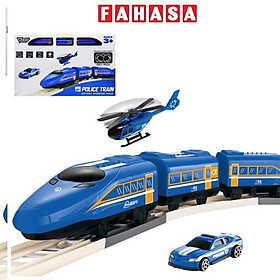 Đổ Chơi Lắp Ráp Đường Ray Và Tàu Cảnh Sát Chạy Pin - Police Train Battery Operated Train - Vecto VT262810