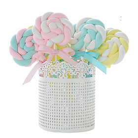 Mô Hình Kẹo Bông Sắc Màu Trang Trí Bằng Đất Sét