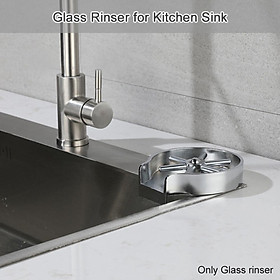 Glass Rinser for Kitchen Sink Bottle Cup Washer Sink Attachment Bar Glass Rinser Stainless Steel Kitchen Sink Accessory