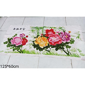 Mua (Đã Thêu) Tranh Thêu Chữ Thập Hoa Mẫu Đơn H46