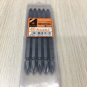 Mua Hộp 5 mũi vít hơi 2 đầu #2 x 110mm Asaki AK-7177 (có từ)