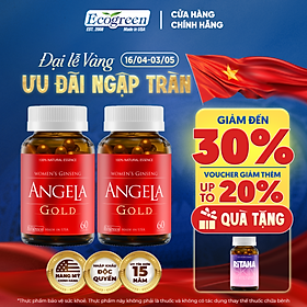 [Tặng Ritana 15v] Combo 2 Hộp 60v - Viên Uống ANGELA GOLD Hỗ Trợ Sức Khỏe, Sắc Đẹp Và Sinh Lý Nữ