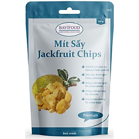 Mít Sấy Chân Không (Jackfruit Chips), Giòn Xốp Tự Nhiên - BAVIFOOD, Khối Lượng: 100 grs (gói = 100 grs) – Premium