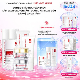 [COMBO 7 món] Chăm sóc da toàn diện dưỡng da cơ bản + kem dưỡng da ban ngày (30ml) + ban đêm (30g) + Serum dưỡng trắng diệu kì 30ml