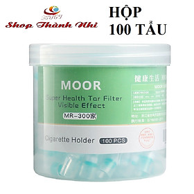 Hộp 100 tẩu thuốc nhựa dẻo MOOR- GREEN HEALTH, Shop Thành Nhi MR-300