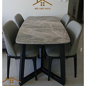 Mua Bộ Bàn Ăn Mặt Đá Ceramic Nhập Khẩu 4 Ghế Doxa BAK – 11